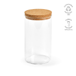 Vorratsglas aus Borosilikatglas mit Korkdeckel, 1 l farbe transparent