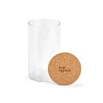 Vorratsglas aus Borosilikatglas mit Korkdeckel, 1 l farbe transparent