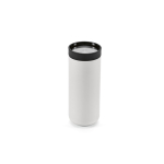 Reisebecher aus recyceltem Edelstahl mit Doppelwand, 340 ml farbe weiß zweite Ansicht