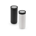 Reisebecher aus recyceltem Edelstahl mit Doppelwand, 340 ml