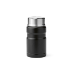 Lebensmittelbehälter aus recyceltem Edelstahl mit faltbarem Löffel, 740 ml farbe schwarz