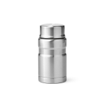 Lebensmittelbehälter aus recyceltem Edelstahl mit faltbarem Löffel, 740 ml farbe silber
