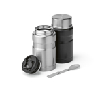 Lebensmittelbehälter aus recyceltem Edelstahl mit faltbarem Löffel, 740 ml
