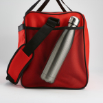 Wasserdichte Sporttasche aus recyceltem Kunststoff mit verstecktem Fach, 50 l farbe rot dritte Detailansicht