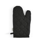 Ofenhandschuh aus recycelter Baumwolle mit separatem Daumen, 220 g/m² farbe schwarz Ansicht von hinten