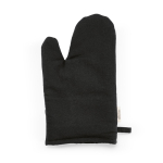 Ofenhandschuh aus recycelter Baumwolle mit separatem Daumen, 220 g/m² farbe schwarz Ansicht von vorne