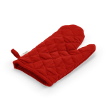 Ofenhandschuh aus recycelter Baumwolle mit separatem Daumen, 220 g/m² farbe rot zweite Ansicht