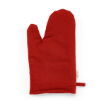 Ofenhandschuh aus recycelter Baumwolle mit separatem Daumen, 220 g/m² farbe rot Ansicht von vorne