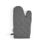 Ofenhandschuh aus recycelter Baumwolle mit separatem Daumen, 220 g/m² farbe grau Ansicht von hinten