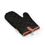 Robuster Ofenhandschuh aus recycelter Baumwolle mit separatem Daumen, 280 g/m² farbe schwarz zweite Ansicht