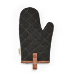 Robuster Ofenhandschuh aus recycelter Baumwolle mit separatem Daumen, 280 g/m² farbe schwarz Ansicht von hinten