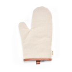 Robuster Ofenhandschuh aus recycelter Baumwolle mit separatem Daumen, 280 g/m² farbe natürliche farbe Ansicht von vorne