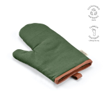 Robuster Ofenhandschuh aus recycelter Baumwolle mit separatem Daumen, 280 g/m² farbe militärgrün