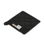 Topflappen aus recycelter Baumwolle mit Aufhängeschlaufe, 180 g/m² farbe schwarz zweite Ansicht