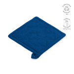 Topflappen aus recycelter Baumwolle mit Aufhängeschlaufe, 180 g/m² farbe blau