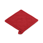 Topflappen aus recycelter Baumwolle mit Aufhängeschlaufe, 180 g/m² farbe rot