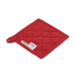 Topflappen aus recycelter Baumwolle mit Aufhängeschlaufe, 180 g/m² farbe rot zweite Ansicht