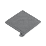 Topflappen aus recycelter Baumwolle mit Aufhängeschlaufe, 180 g/m² farbe grau