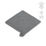 Topflappen aus recycelter Baumwolle mit Aufhängeschlaufe, 180 g/m² farbe grau