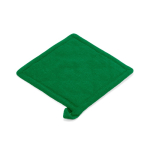 Topflappen aus recycelter Baumwolle mit Aufhängeschlaufe, 180 g/m² farbe grün