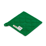 Topflappen aus recycelter Baumwolle mit Aufhängeschlaufe, 180 g/m² farbe grün zweite Ansicht