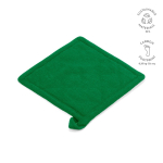Topflappen aus recycelter Baumwolle mit Aufhängeschlaufe, 180 g/m² farbe grün