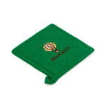 Topflappen aus recycelter Baumwolle mit Aufhängeschlaufe, 180 g/m² farbe grün