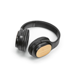 Kabellose Kopfhörer mit Bambusdetails, USB-C-Anschluss und 8 Stunden Akkulaufzeit farbe schwarz dritte Ansicht