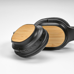 Kabellose Kopfhörer mit Bambusdetails, USB-C-Anschluss und 8 Stunden Akkulaufzeit farbe schwarz zweite Detailansicht