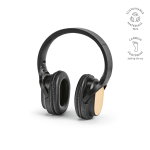 Kabellose Kopfhörer mit Bambusdetails, USB-C-Anschluss und 8 Stunden Akkulaufzeit farbe schwarz