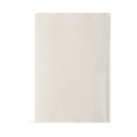 A5-Notizbuch mit Softcover aus Hanf und gepunkteten Seiten farbe weiß Ansicht von hinten