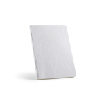 A5-Notizbuch mit Softcover aus Baumwollstoff und gepunkteten Seiten farbe weiß