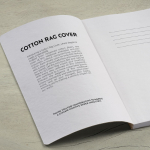 A5-Notizbuch mit Softcover aus Baumwollstoff und gepunkteten Seiten farbe weiß dritte Ansicht