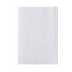 A5-Notizbuch mit Softcover aus Baumwollstoff und gepunkteten Seiten farbe weiß Ansicht von hinten