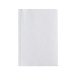 A5-Notizbuch mit Softcover aus Baumwollstoff und gepunkteten Seiten farbe weiß Ansicht von vorne