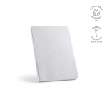 A5-Notizbuch mit Softcover aus Baumwollstoff und gepunkteten Seiten farbe weiß