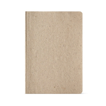 A5-Notizbuch mit Softcover aus Zuckerrohr und gepunkteten Seiten farbe gelb Ansicht von vorne
