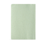 A5-Notizbuch aus Zitronengras mit Softcover und gepunkteten Seiten farbe hellgrün Ansicht von hinten