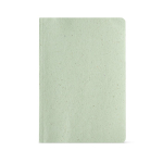A5-Notizbuch aus Zitronengras mit Softcover und gepunkteten Seiten farbe hellgrün Ansicht von vorne
