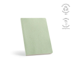 A5-Notizbuch aus Zitronengras mit Softcover und gepunkteten Seiten farbe hellgrün