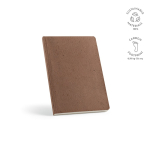 A5-Notizbuch mit Softcover aus Kaffeeresten und gepunkteten Seiten farbe hellbraun