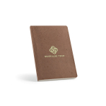 A5-Notizbuch mit Softcover aus Kaffeeresten und gepunkteten Seiten farbe hellbraun
