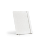 A5-Notizbuch mit Hardcover aus recycelten Milchkartons und gepunkteten Seiten farbe weiß
