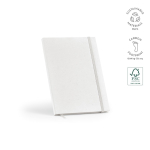 A5-Notizbuch mit Hardcover aus recycelten Milchkartons und gepunkteten Seiten farbe weiß