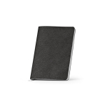 A5-Notizbuch mit Softcover aus recyceltem Kunstleder und gepunkteten Seiten farbe schwarz
