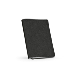 A5-Notizbuch mit Softcover aus recyceltem Kunstleder und gepunkteten Seiten farbe schwarz zweite Ansicht