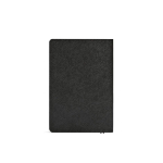 A5-Notizbuch mit Softcover aus recyceltem Kunstleder und gepunkteten Seiten farbe schwarz Ansicht von hinten