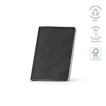 A5-Notizbuch mit Softcover aus recyceltem Kunstleder und gepunkteten Seiten farbe schwarz
