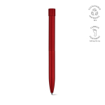 Kugelschreiber aus recyceltem Aluminium mit Magnetdruckknopf und schwarzer Tinte farbe rot