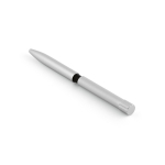 Kugelschreiber aus recyceltem Aluminium mit Magnetdruckknopf und schwarzer Tinte farbe silber zweite Ansicht